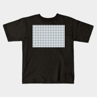 Polka Dot Design Retro Palette - Greyish Blue Kids T-Shirt